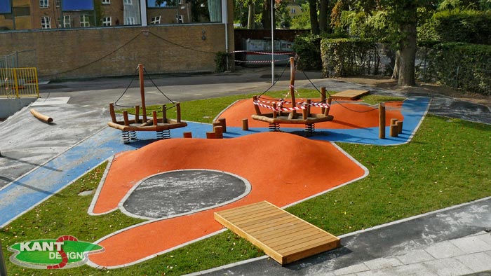 This is a very unusual project! we kerbed a playground last year for a school in Gentofte, Denmark. The kerbs are all 10 cm wide x 15 cm high. Another great design by landscape architects Kragh & Berglund.